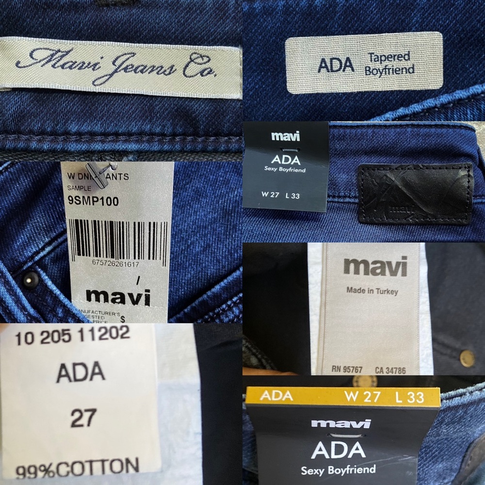 Mavi Jeans ADA Sexy Boyfriend Dark Wash Size 27 New - Picture 7 of 7